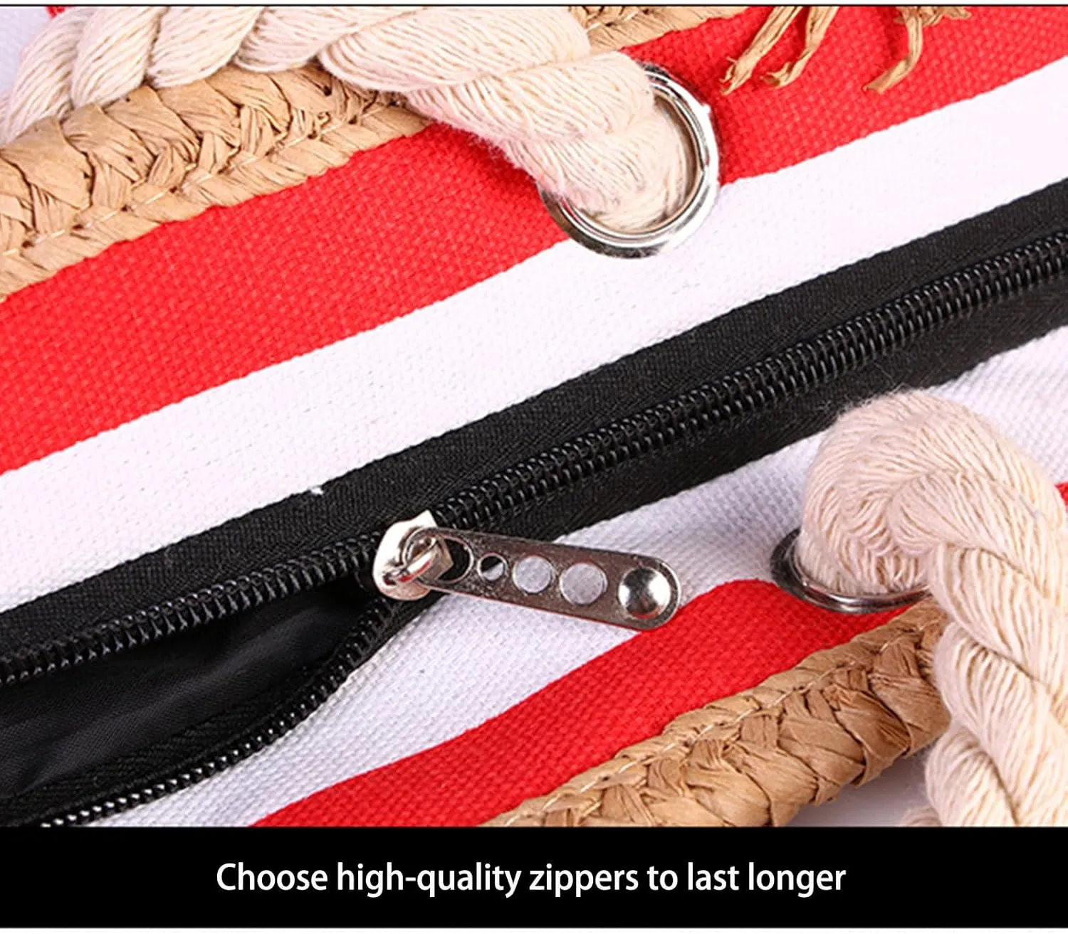Women's Beach Bag Canvas Handbag Summer High Capacity Stripe Ecology Shopping Beach Tote