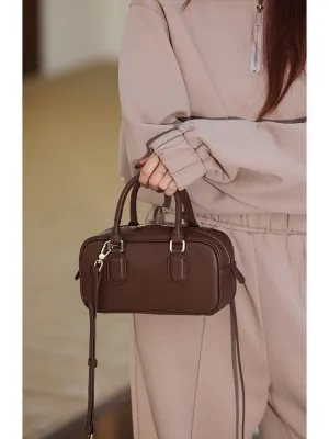 Women's Boston Bowling Niche Pillow Leather Crossbody Bags