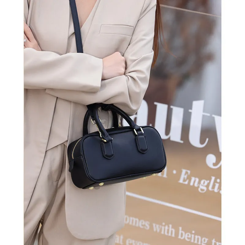 Women's Boston Bowling Niche Pillow Leather Crossbody Bags