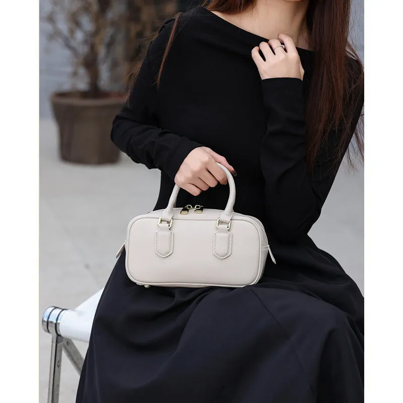 Women's Boston Bowling Niche Pillow Leather Crossbody Bags