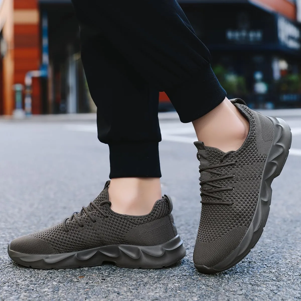 Women's Breathable Casual Athletic Sneakers, Lightweight Comfortable Slip On Gym Walking Tennis Fashion Sports Shoes