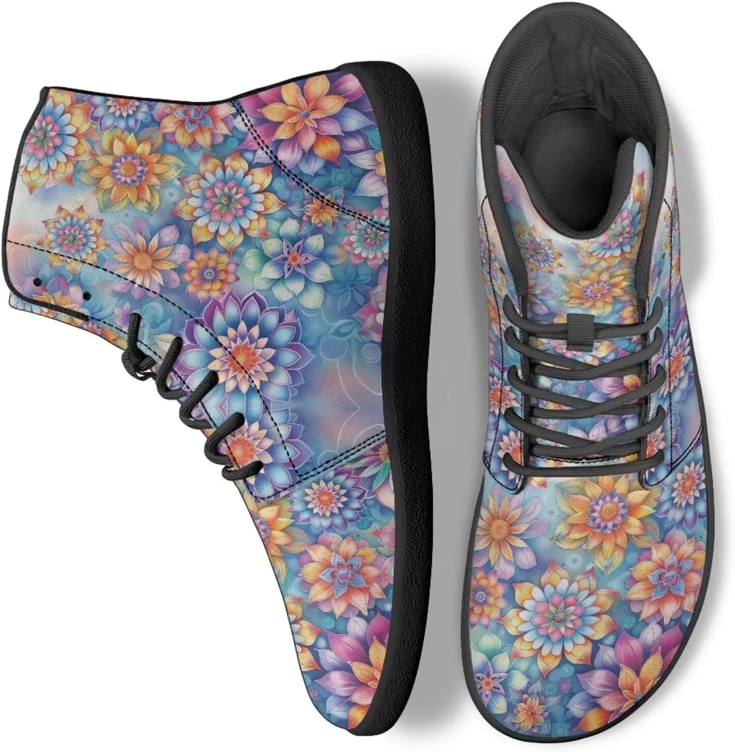 Women's Butterfly High Tops Walking Shoes PU Leather Running Sneakers Business Trainer Sneaker