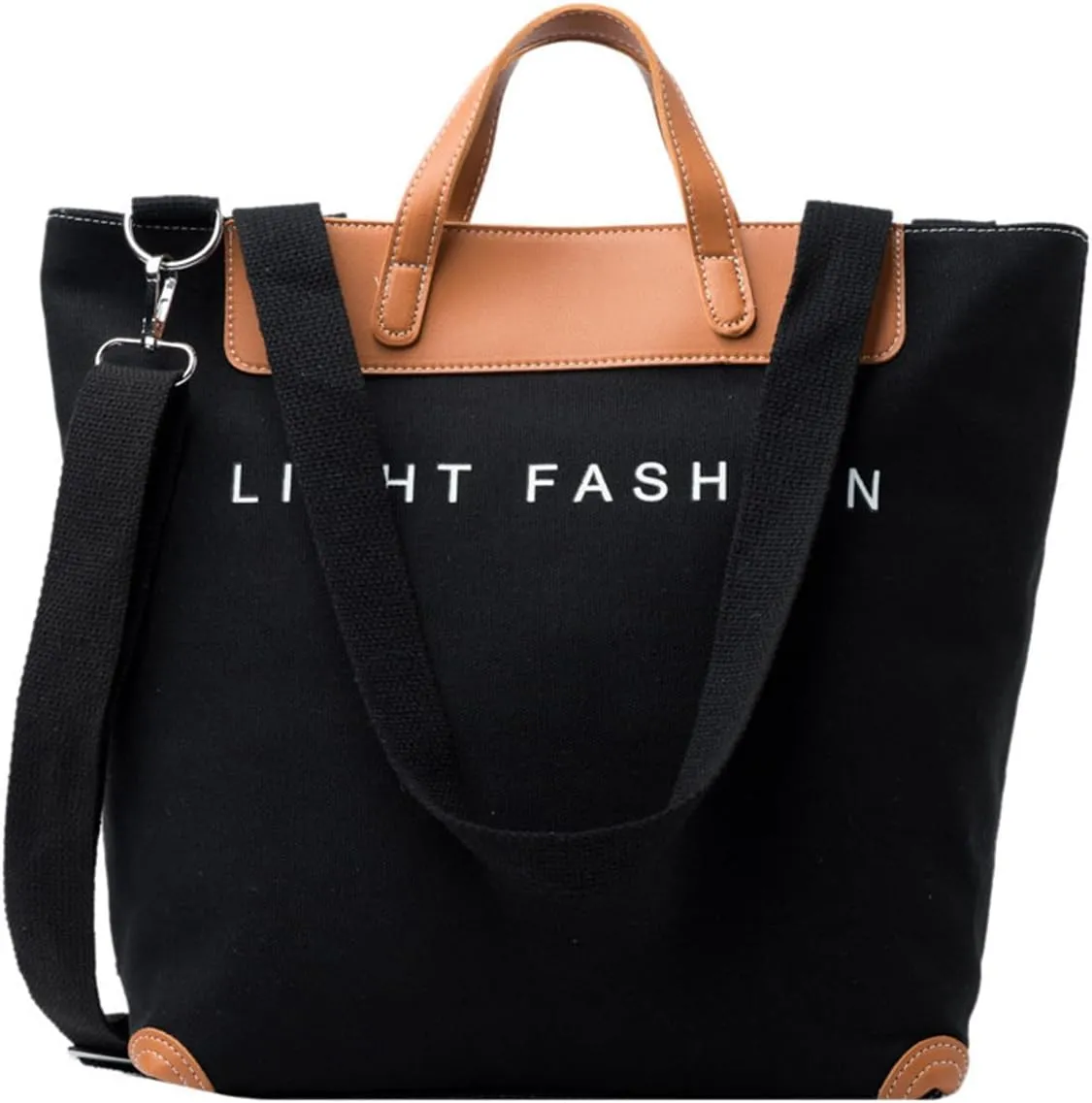 Women's canvas handbag, men's and women's casual work crossbody bag, women's large capacity tote bag