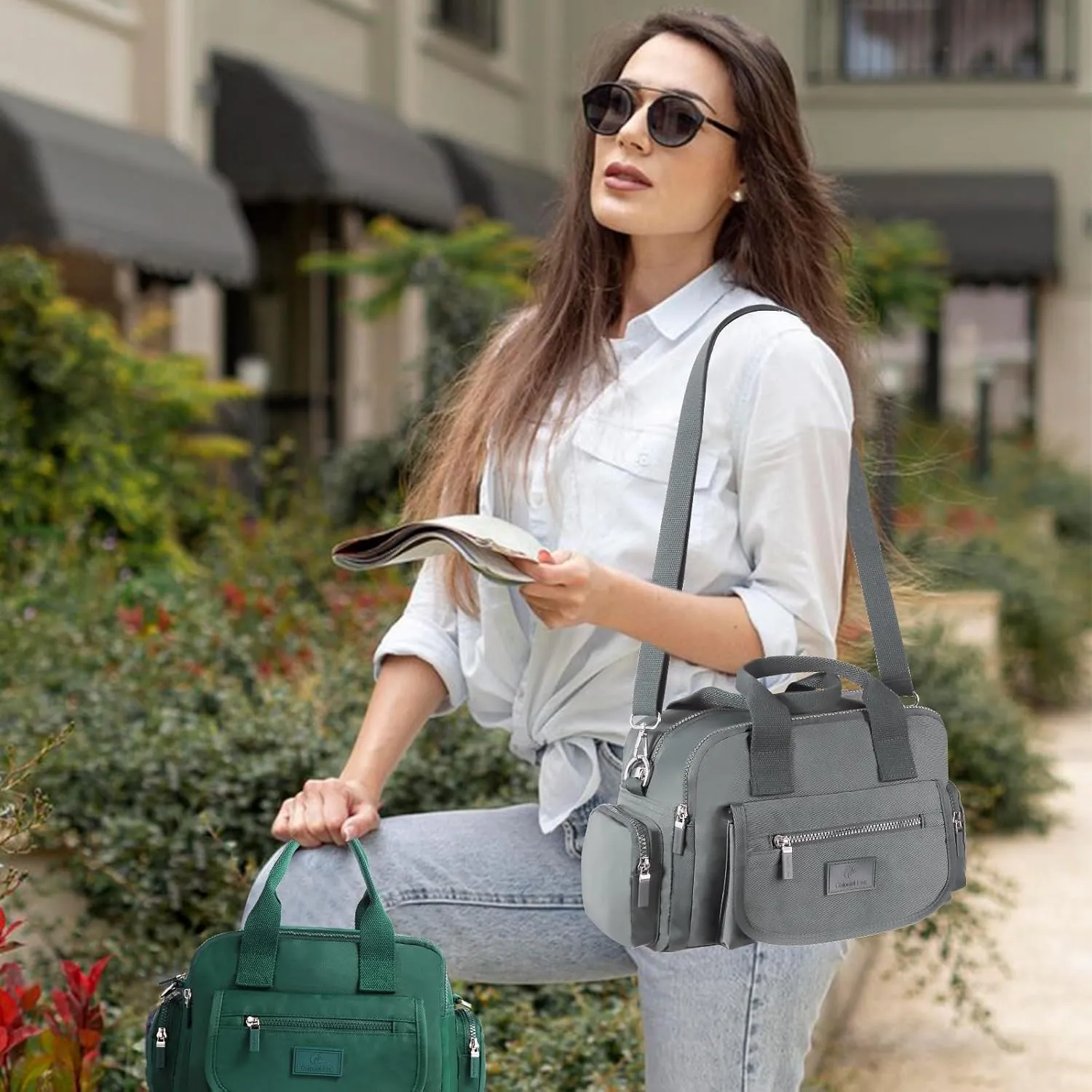 Women's Casual Shoulder Bag, Large Capacity Crossbody Bag, High-Density Nylon Waterproof Travel Wallet