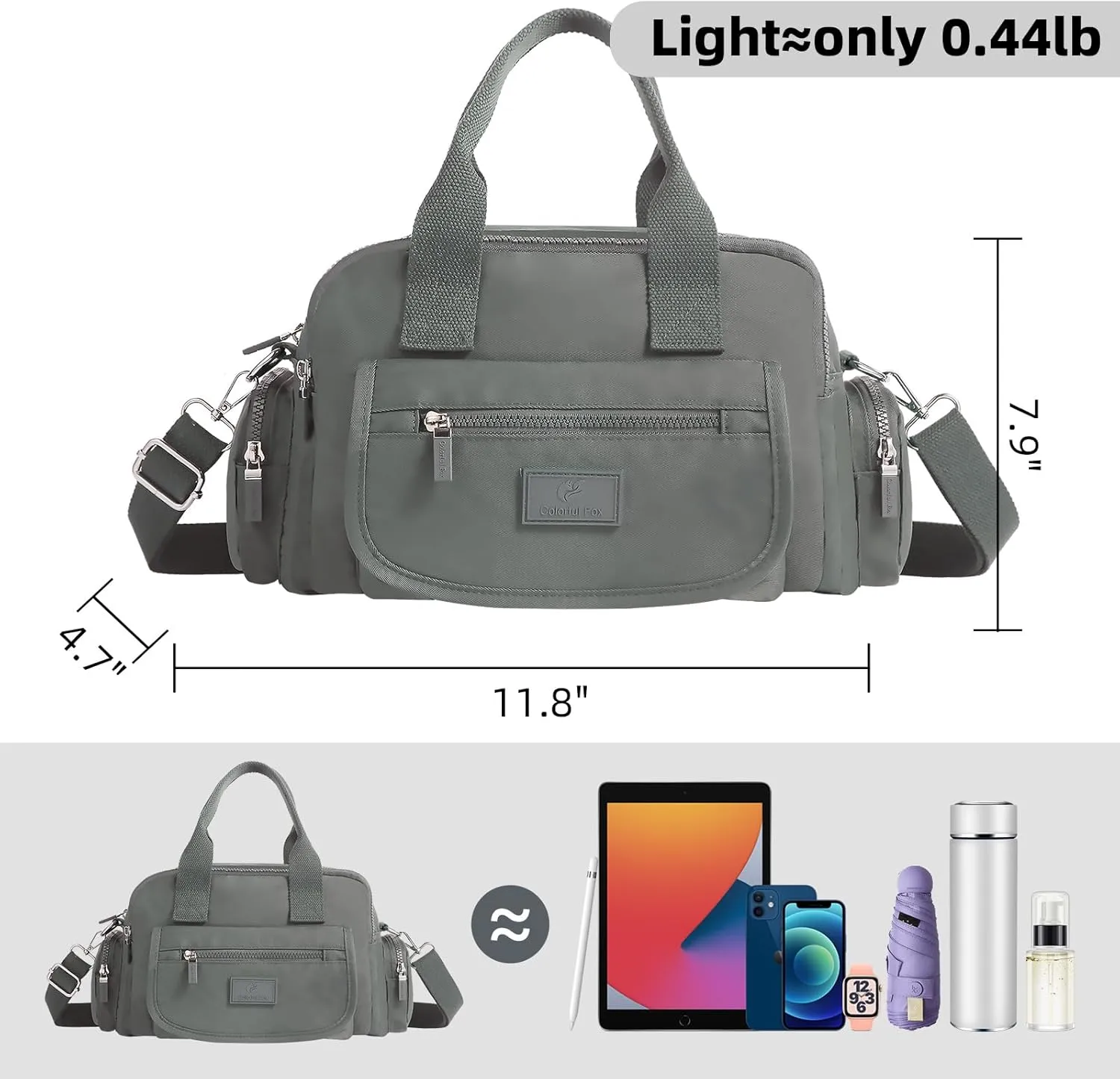 Women's Casual Shoulder Bag, Large Capacity Crossbody Bag, High-Density Nylon Waterproof Travel Wallet