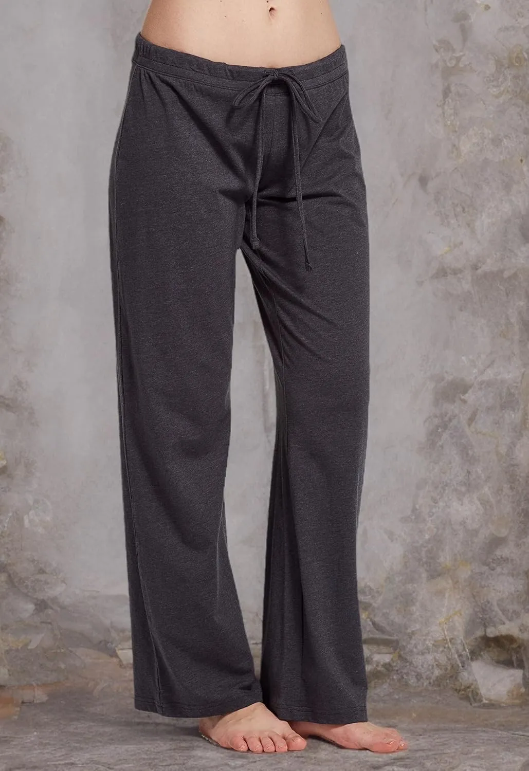 Womens Casual Stretch Cotton Pajama Pants Simple Lounge Pants