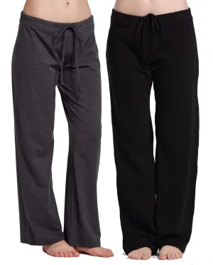 Womens Casual Stretch Cotton Pajama Pants Simple Lounge Pants