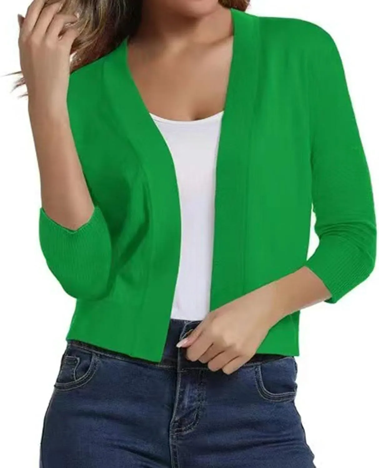Women's Chunky Cardigans Sweaters Simple Versatile Short Coat Women's Cardigan Cable Knit Chunky Outwear Coats