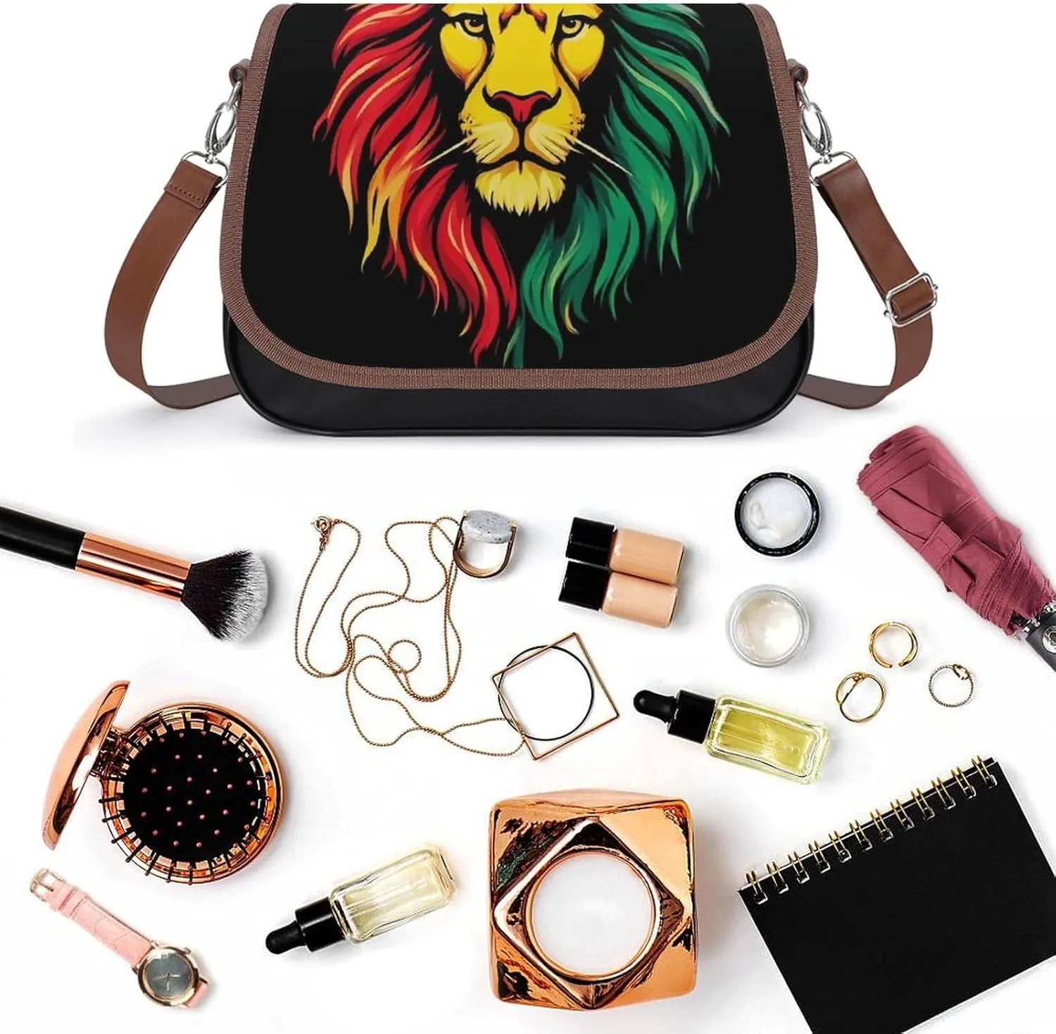 Womens Crossbody Purse Lightweight PU Leather Shoulder Bag Waterproof Messenger Bags