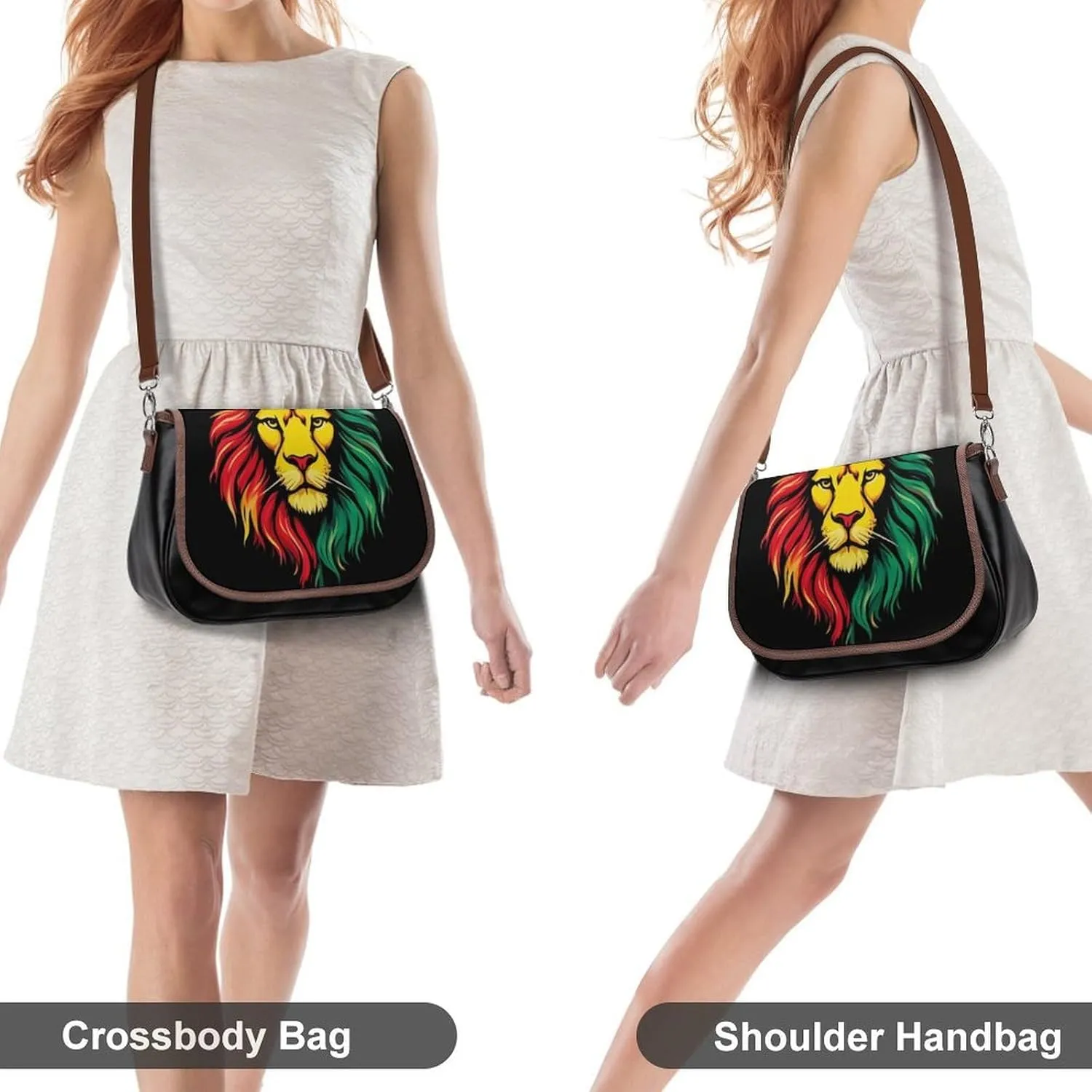 Womens Crossbody Purse Lightweight PU Leather Shoulder Bag Waterproof Messenger Bags