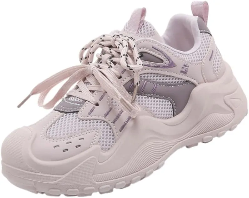 Women's Fashionable Casual Sports Shoes, Breathable mesh Surface, Thick Sole, Outdoor