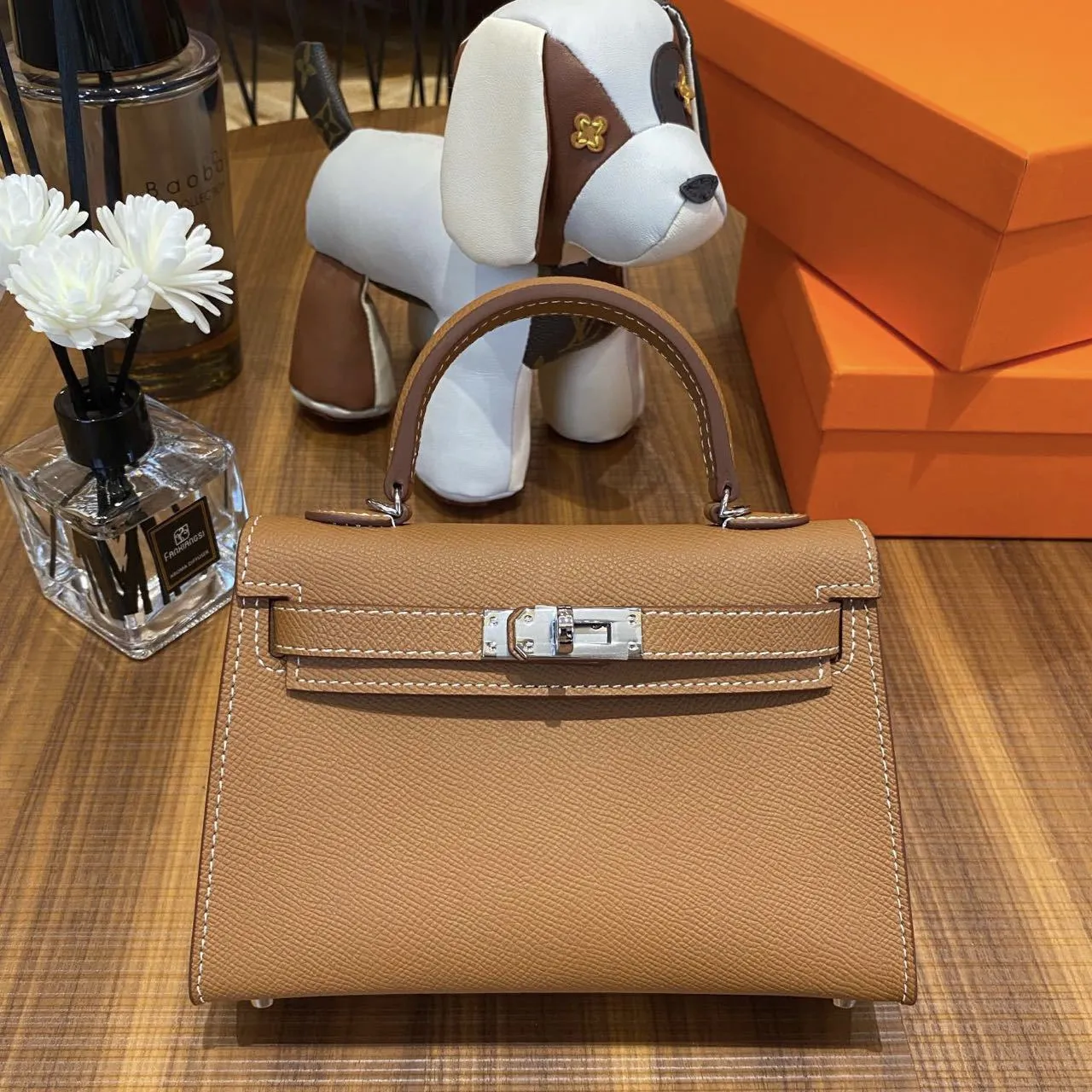 Women's Genuine Leather Second Generation Kelly Palm Crossbody Bags