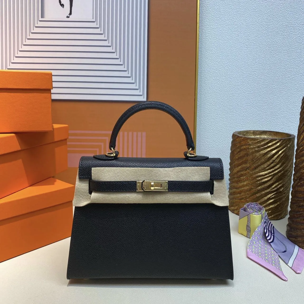 Women's Genuine Leather Second Generation Kelly Palm Crossbody Bags