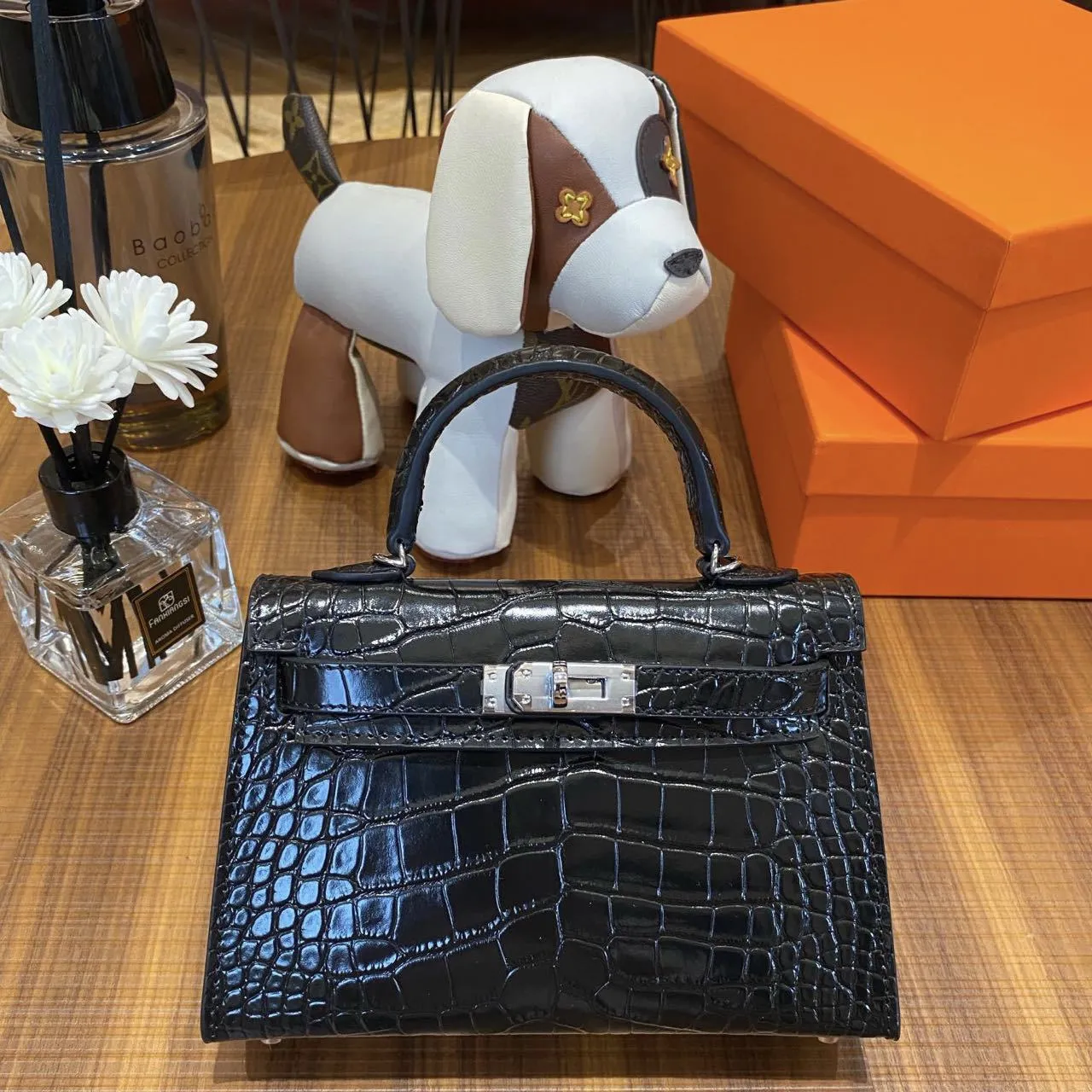Women's Genuine Leather Second Generation Kelly Palm Crossbody Bags