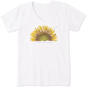 Women's Keep it Simple Wine and Flips Short Sleeve Crusher Vee