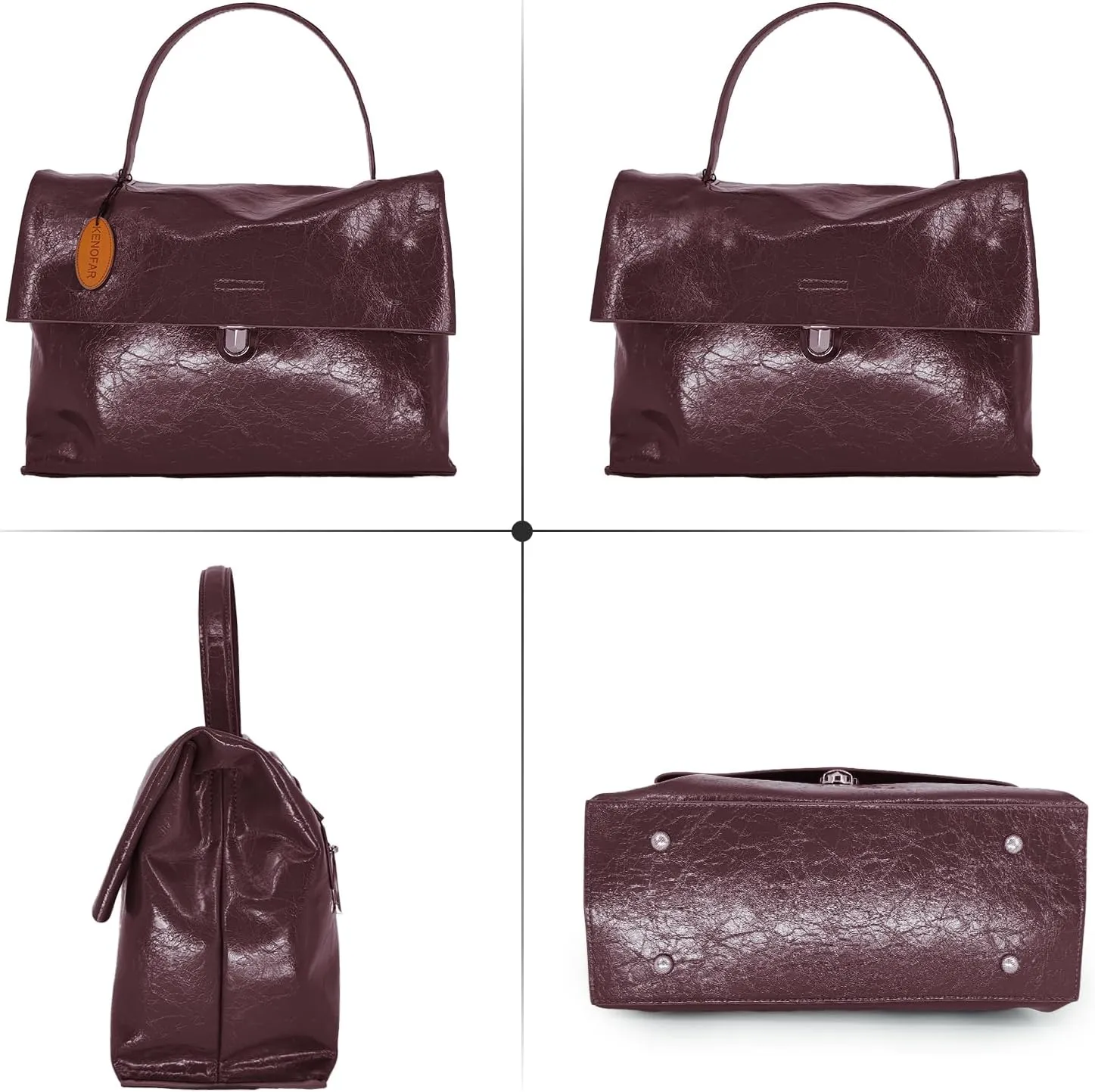 Women's Leather Tote Bags Large Capacity Genuine Leather Handbag Bag Medium