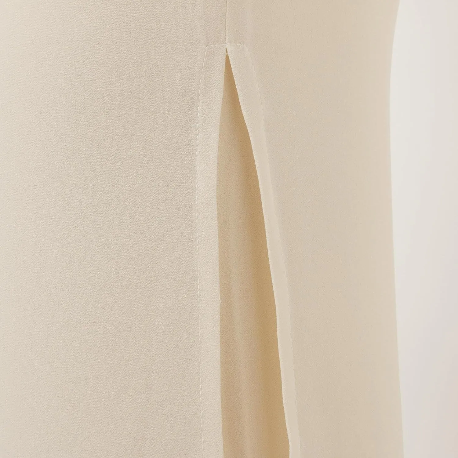 Women's Lightweight Chiffon Flowy Wide Leg Dress Pants High Elastic Waisted Trousers Flared Business Casual Pants