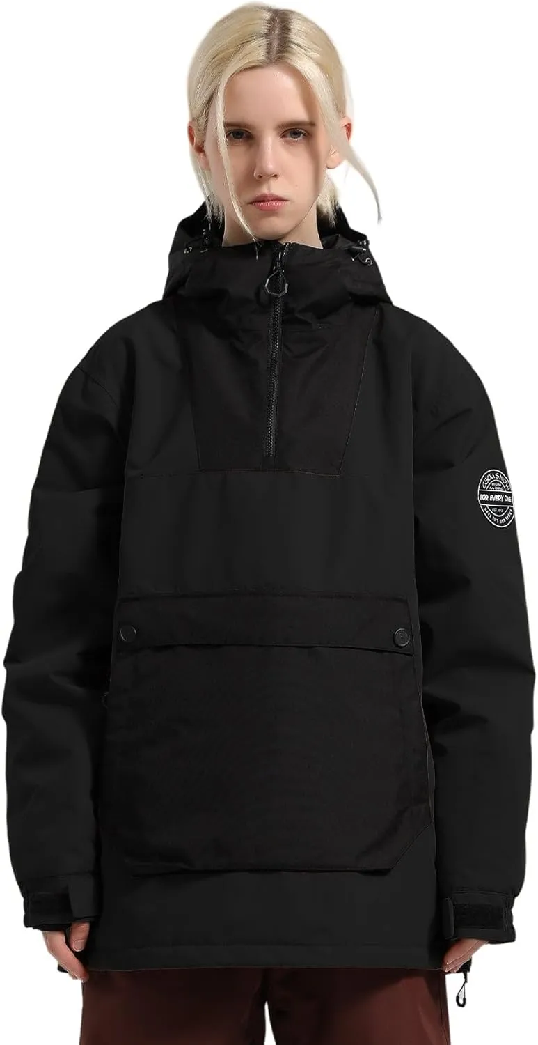 Womens Mens Ski Jackets Snowboard Coats Waterproof Windproof Pullover Jacket for Women Skiing Snowboarding Sports