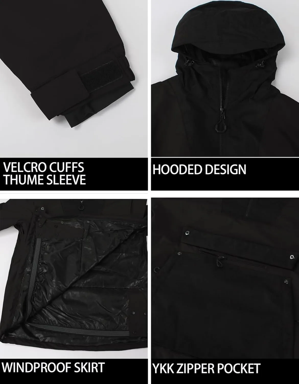 Womens Mens Ski Jackets Snowboard Coats Waterproof Windproof Pullover Jacket for Women Skiing Snowboarding Sports