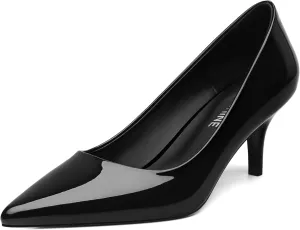 Women's Pumps Pointed Closed Toe Low Heels Comfortable Dress Shoes for Work Business Office Wedding Casual 2.3 Inch