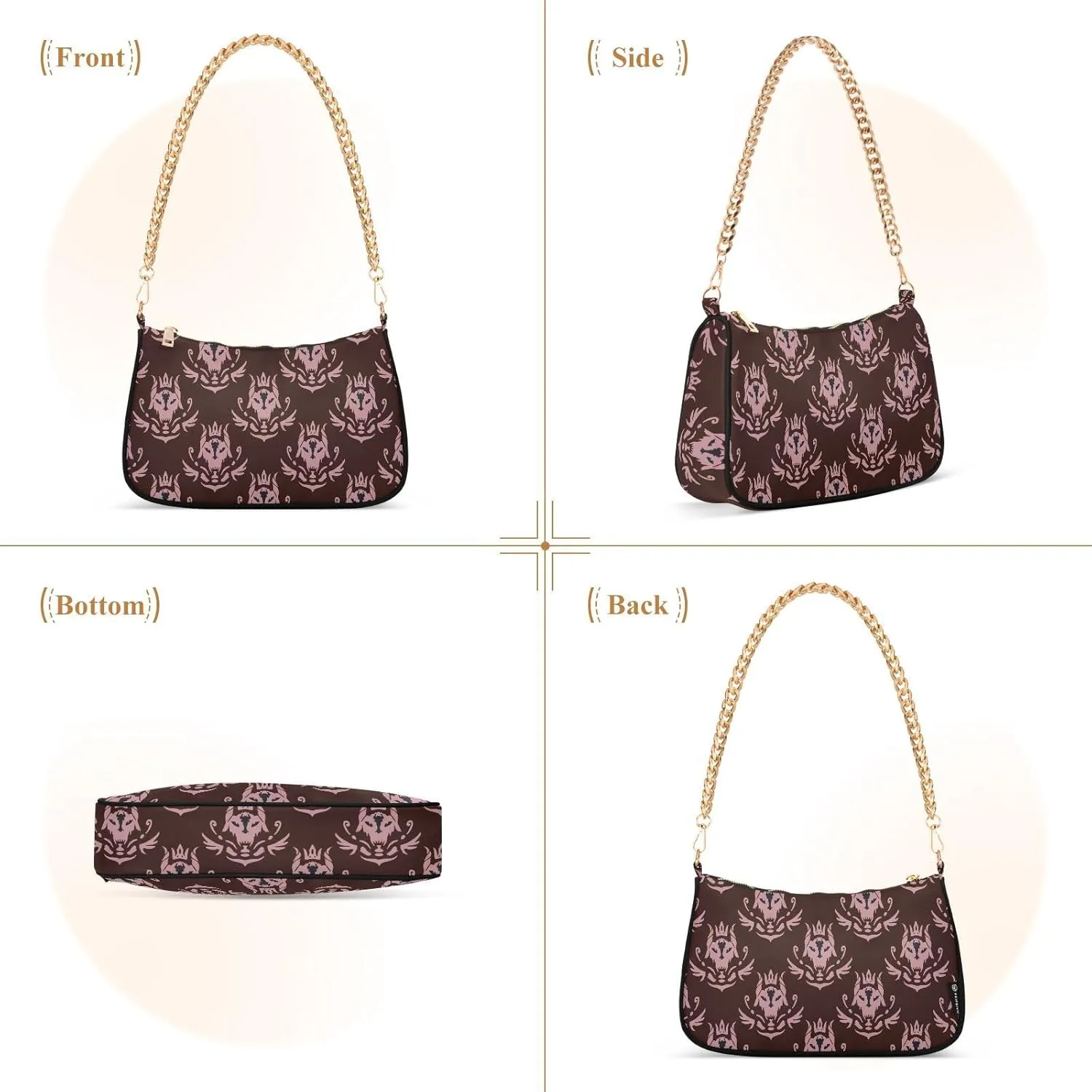 Women's Shoulder Handbags Chain Shoulder Brace for Women Bag Fantasy Print Ladies Vacation Handbags Tote Purse,Multi1