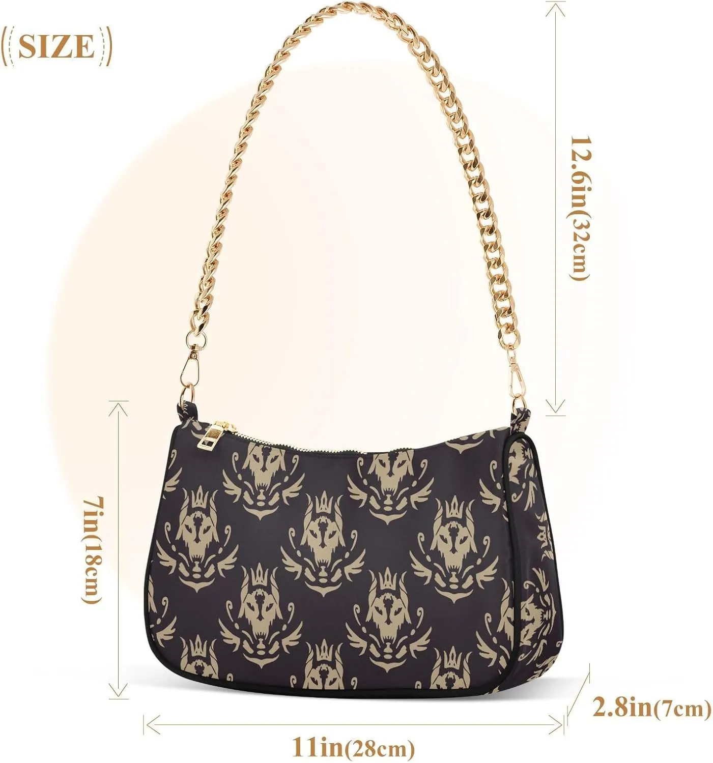 Women's Shoulder Handbags Chain Shoulder Brace for Women Bag Fantasy Print Ladies Vacation Handbags Tote Purse,Multi1