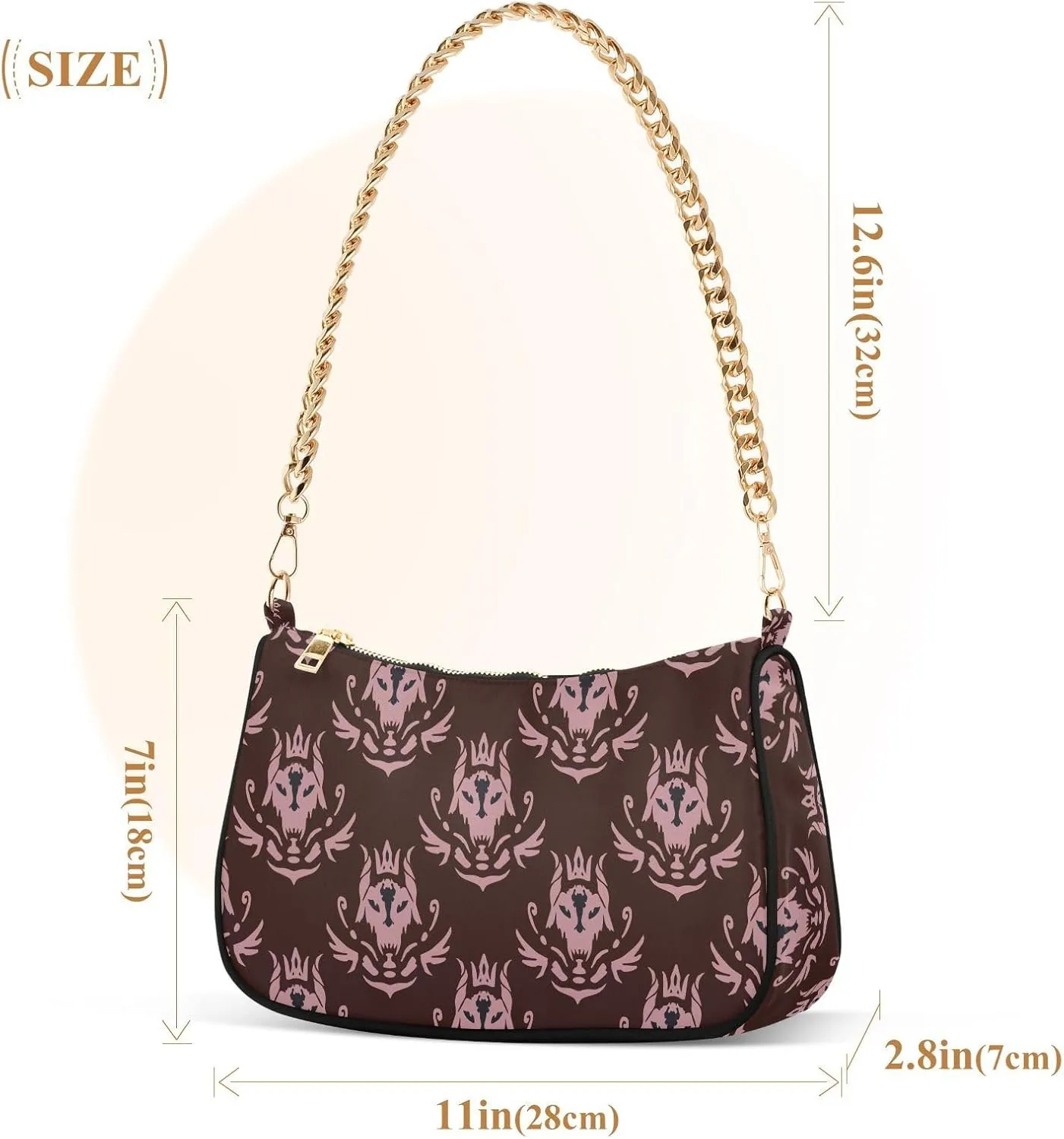 Women's Shoulder Handbags Chain Shoulder Brace for Women Bag Fantasy Print Ladies Vacation Handbags Tote Purse,Multi1
