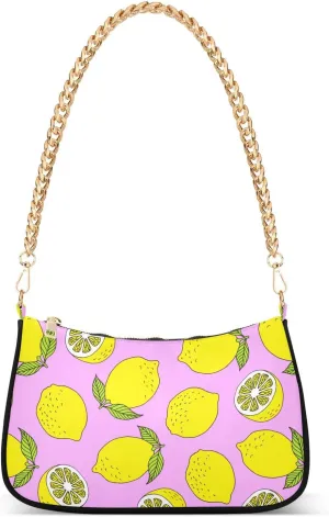 Women's Shoulder Handbags Chain Shoulder Brace for Women Bag Fruits Print Ladies Vacation Handbags Tote Purse,Multi1