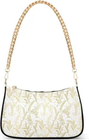 Women's Shoulder Handbags Chain Shoulder Brace for Women Bag Leaves Pattern Ladies Vacation Handbags Tote Purse,Multi1