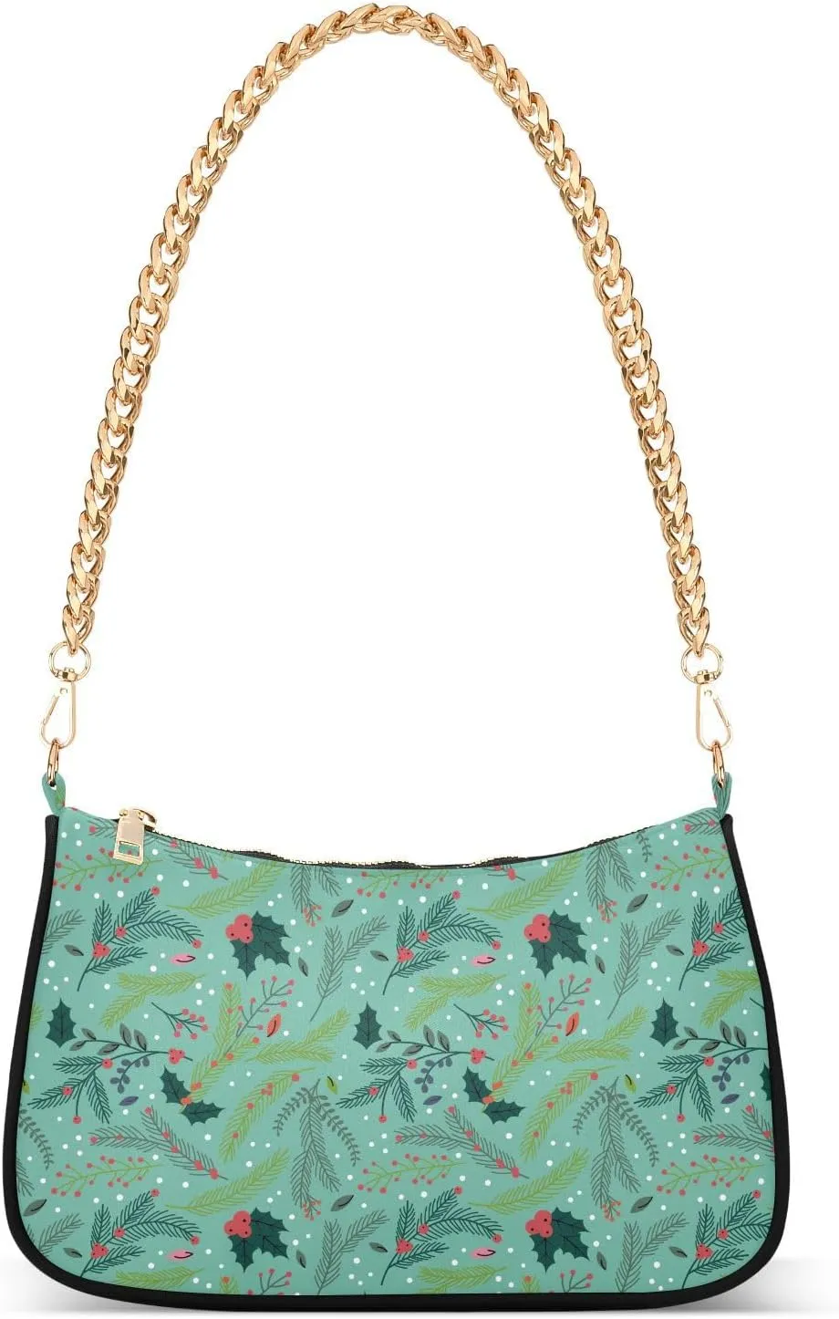 Women's Shoulder Handbags Chain Shoulder Brace for Women Bag Leaves Print Ladies Vacation Handbags Tote Purse,Multi1