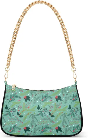Women's Shoulder Handbags Chain Shoulder Brace for Women Bag Leaves Print Ladies Vacation Handbags Tote Purse,Multi1