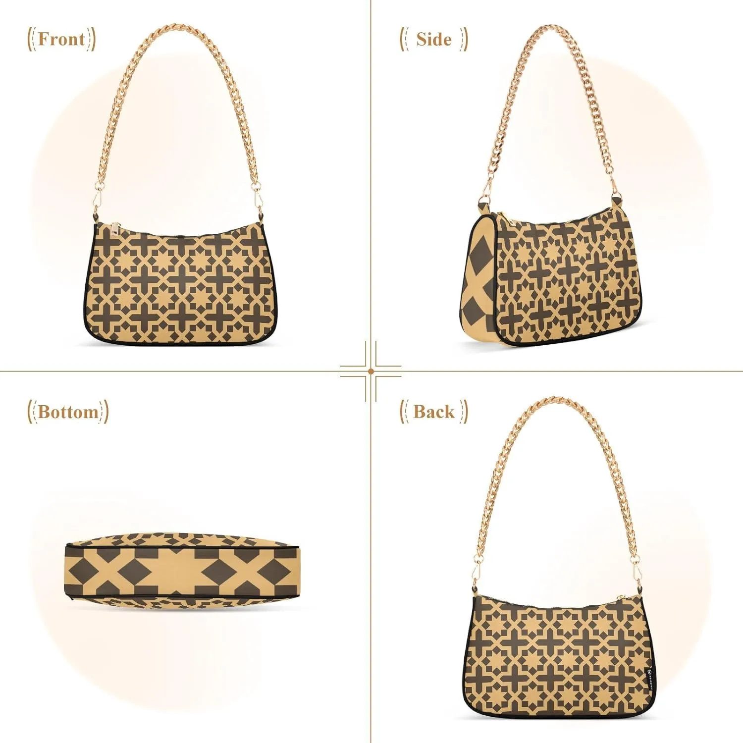 Women's Shoulder Handbags Chain Shoulder Brace for Women Bag Plaid Print Ladies Vacation Handbags Tote Purse,Multi1