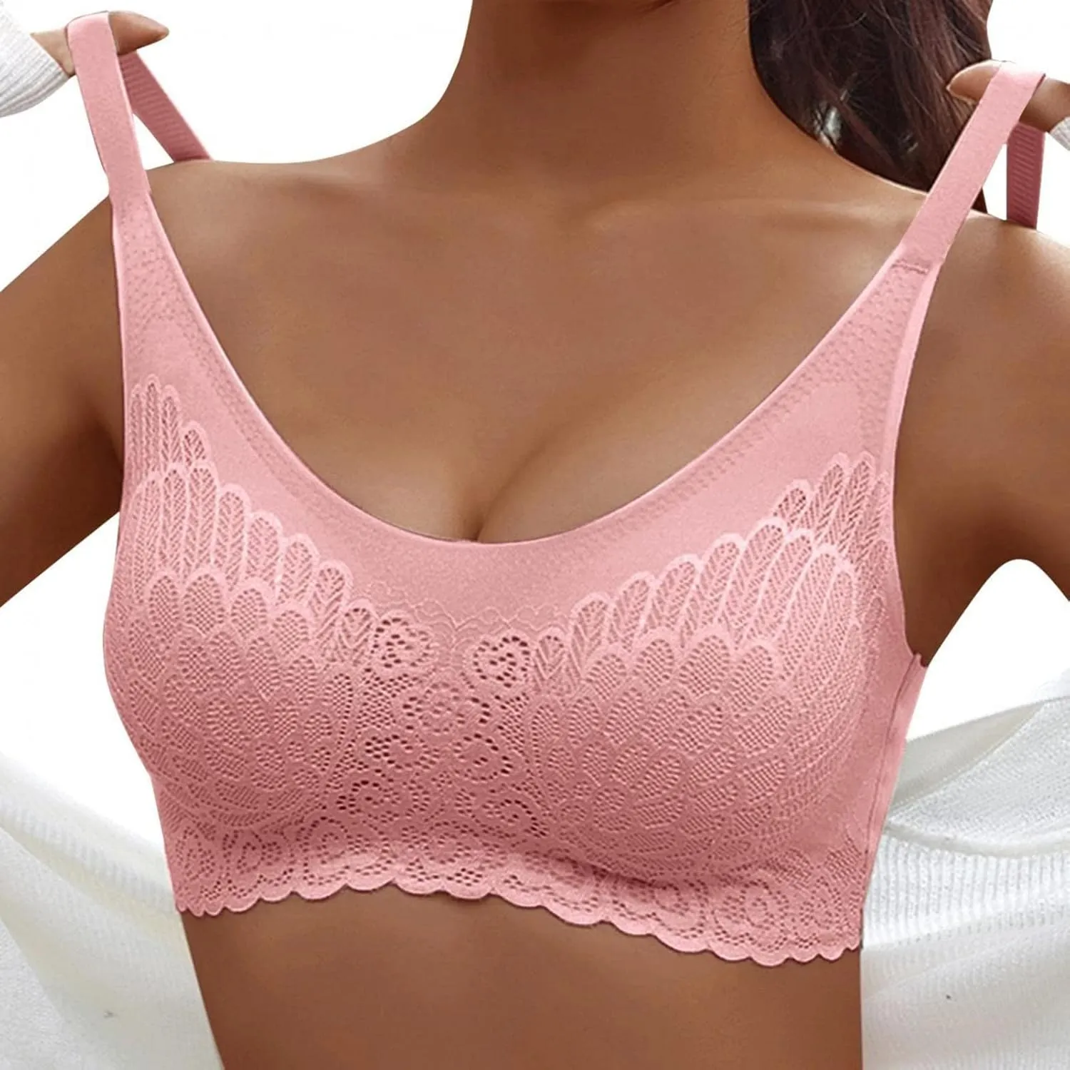 Women's Sleep Wireless Everyday Bra Plus Size Comfort Sports Vest Bra Without Steel Breathable Cool Lightly Sports Bra