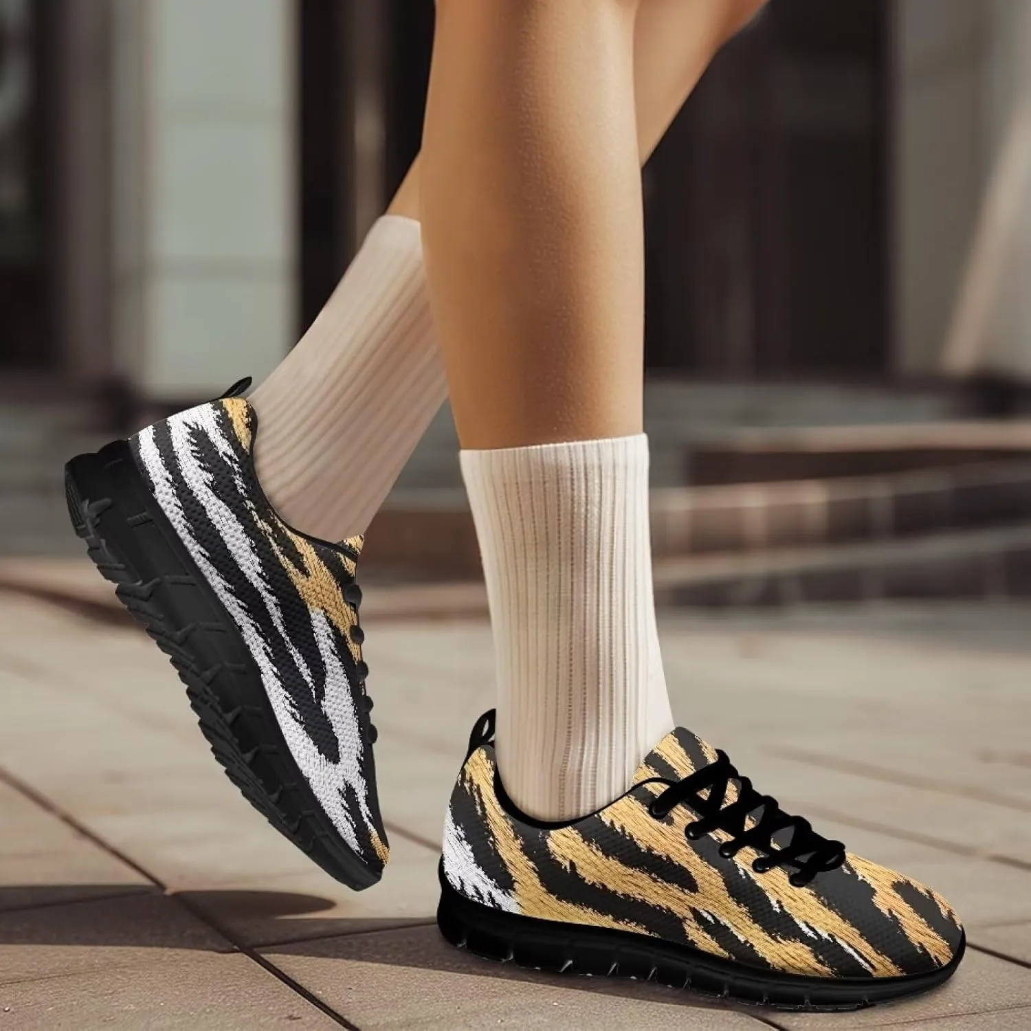 Women's Supportive Running Workout Shoes Low Top Casual Shoes Breathable Outdoor Travel Shoes for Wslking Size 5-12 Black Sole