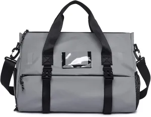 Women's Travel Training Sports Gym Bag Replaceable Yoga Mat Men's Nylon Large Waterproof Tote Bag