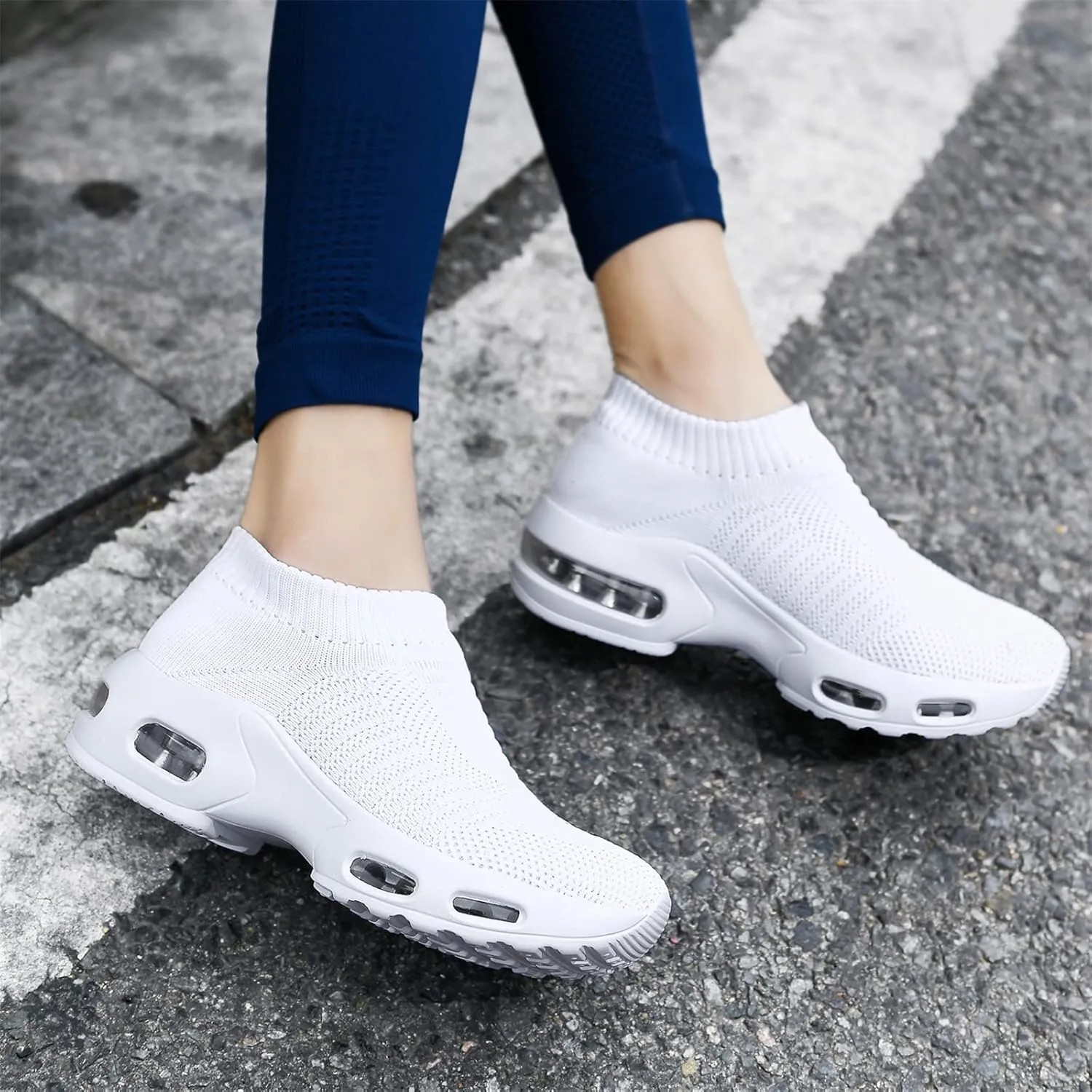 Women's Walking Shoes Cover Wearing Socks Sports Shoes mesh Breathable Casual Sports Shoes Running Shoes Nursing Work Shoes