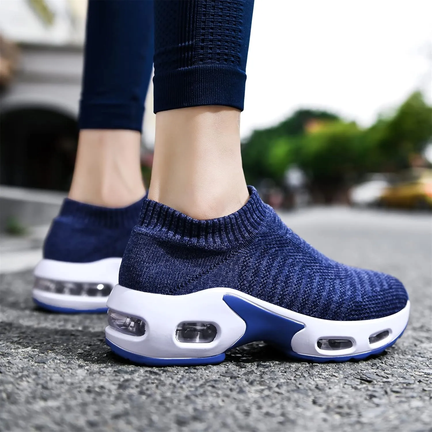 Women's Walking Shoes Cover Wearing Socks Sports Shoes mesh Breathable Casual Sports Shoes Running Shoes Nursing Work Shoes