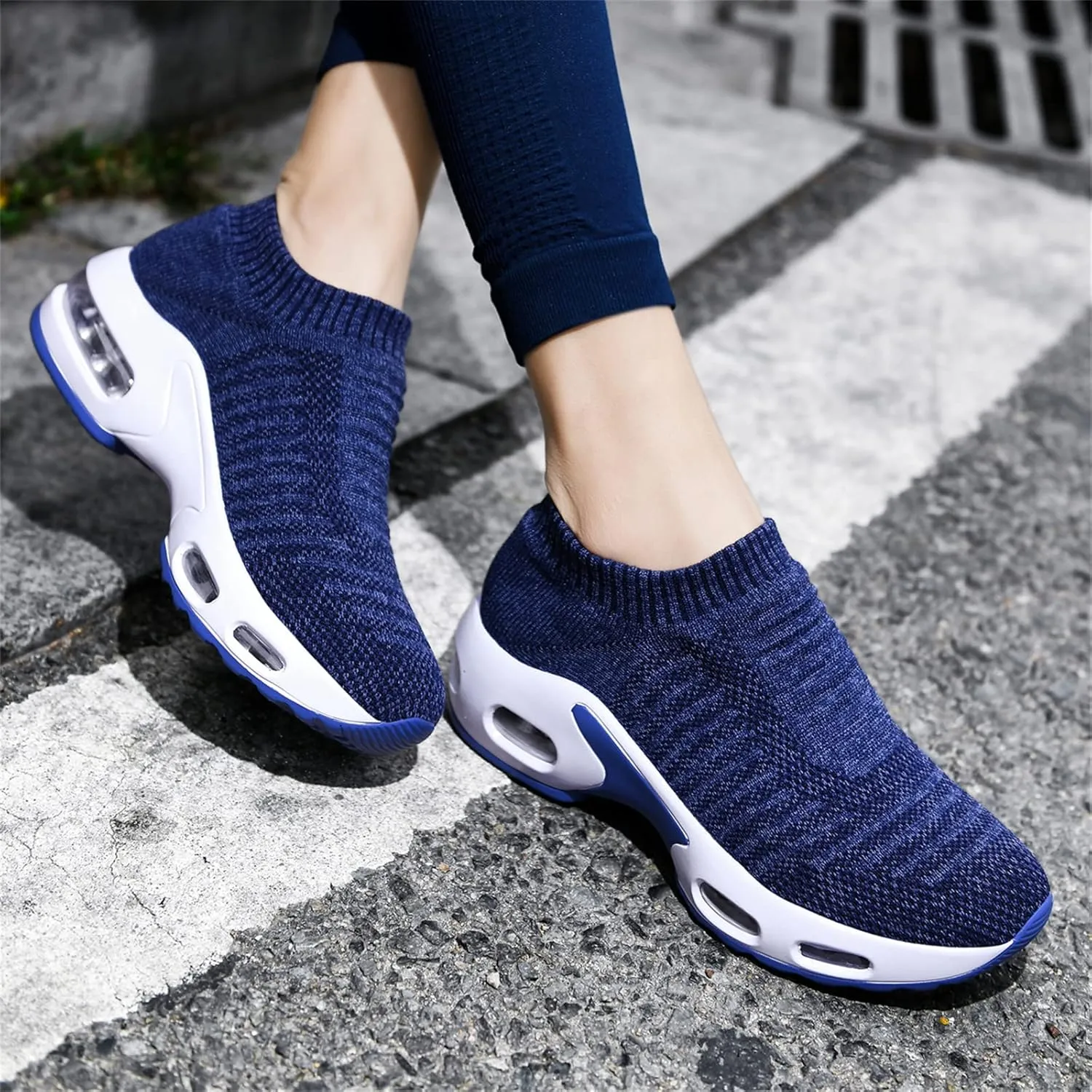 Women's Walking Shoes Cover Wearing Socks Sports Shoes mesh Breathable Casual Sports Shoes Running Shoes Nursing Work Shoes
