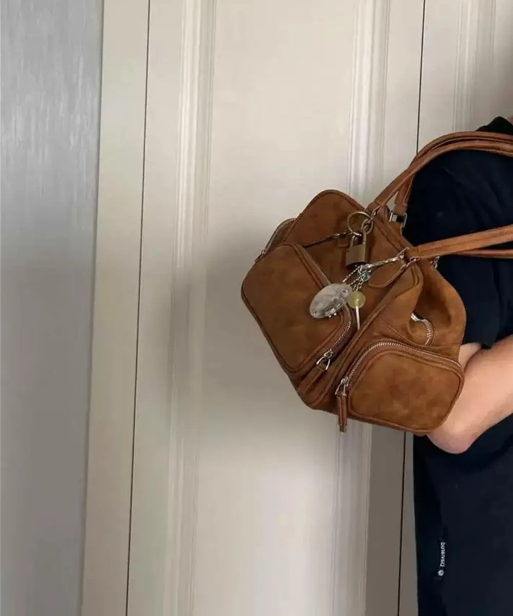 Women's Y2k Shoulder Bag Vintage Vegan Leather Shoulder Purse Cute Punk Streetwear