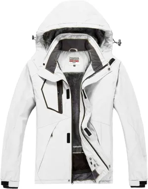 WULFUL Men's Waterproof Ski Jacket Warm Winter Snow Coat Mountain Windbreaker
