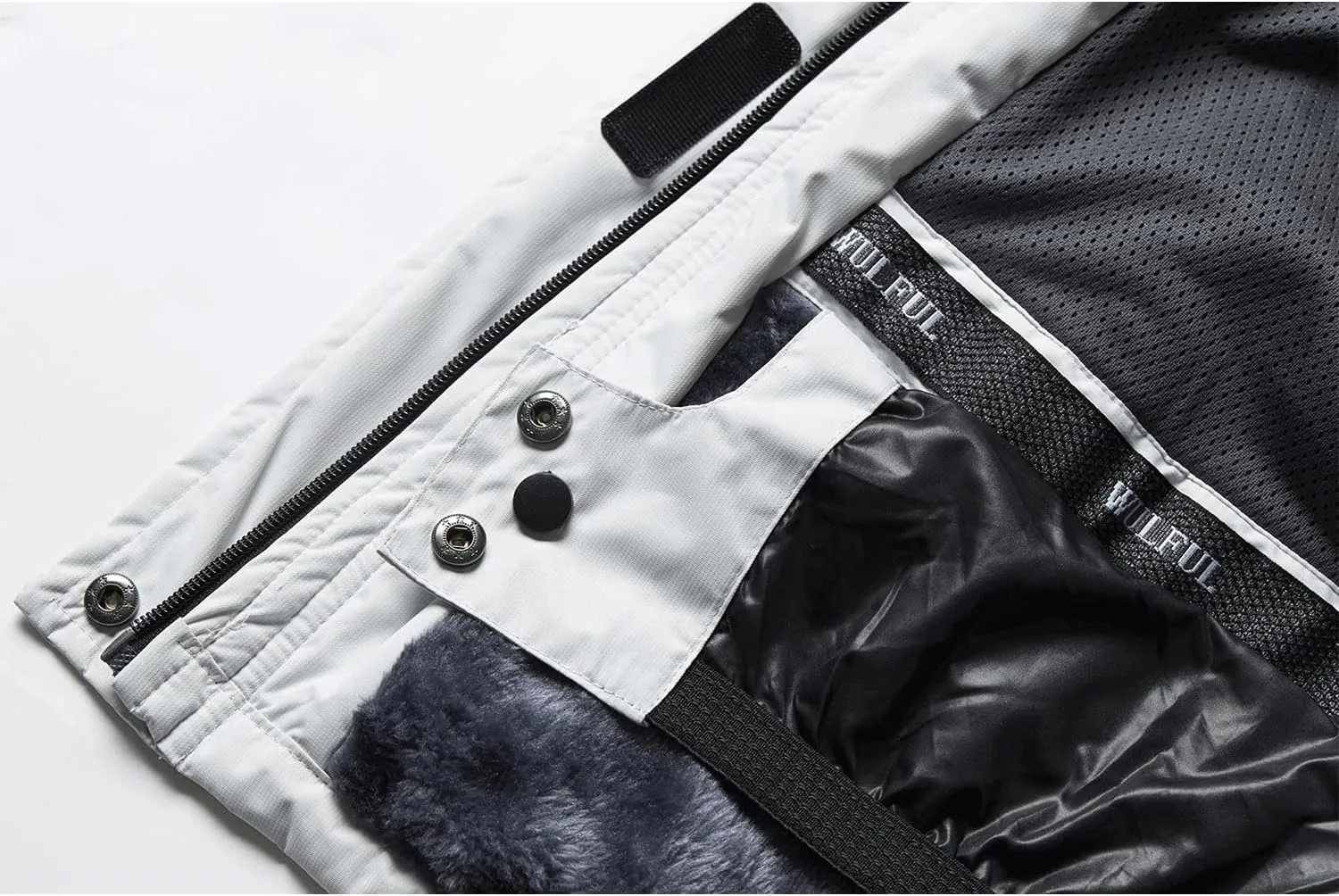 WULFUL Men's Waterproof Ski Jacket Warm Winter Snow Coat Mountain Windbreaker