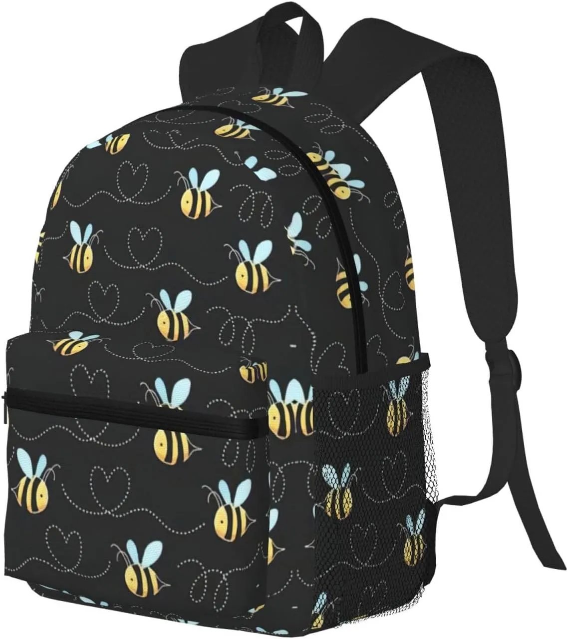WURTON Bumble Bees Print Backpacks Casual,Pacious Compartments,Work,Travel,Outdoor Activities Unisex Daypacks
