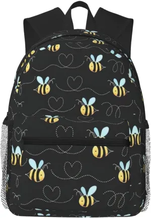 WURTON Bumble Bees Print Backpacks Casual,Pacious Compartments,Work,Travel,Outdoor Activities Unisex Daypacks
