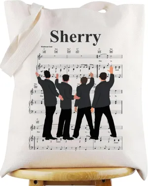 WZMPA Jersey Musical Tote Bag Jersey Theater Gift Sherry Jersey Shoulder Bag Jersey Merchandise