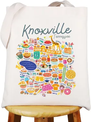 WZMPA Knoxville Tennessee Tote Bag Knoxville Trip Merchandise Knoxville Tour Canvas Handbag For Knoxville Journey