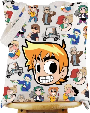 WZMPA Scott & Ramona Tote Bag Scott & Wallace Fans Gift Envy & Kim & Knives & Scott Shoulder Bag Cartoon Scott Merchandise