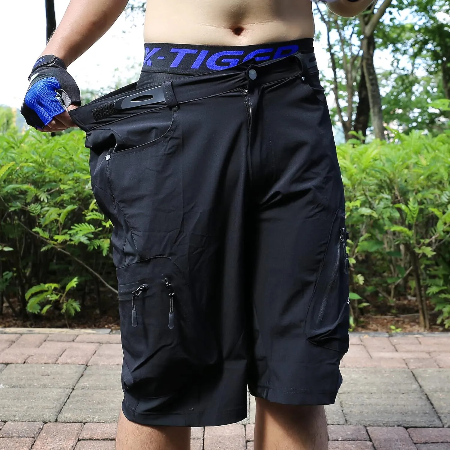 X-TIGER Men's Cycling Underwear Shorts 5D Padded Gel,MTB Biking Shorts Pants with Breathable,Adsorbent Design