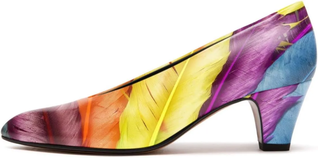 YDN Women's Simple Basic Pumps Shoes Pointed Toe Low Kitten Heels Slip On Daily Casual Shoes for Business Party Prom Size 4-16 US