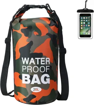 YDYJKI Waterproof Dry Bag Backpack 2L/5L/10L/20L/30L Floating Roll Top Dry Compression Sack Keeps Gear Dry for Kayaking Beach Rafting Boating Hiking Camping and Fishing with Waterproof Phone Case