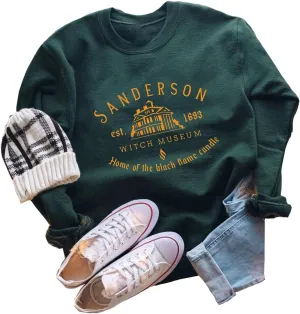 Yimoya Sanderson Witch Museum Sweatshirt Womens Funny Halloween Pullovers Hocus Pocus Blouse Tops